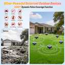 6 Pack Mole Repellent Solar Powered, Snake & Skunk & Vole & Gopher & Armadillo & Rabbit & Groundhog & Chipmunk & Raccoon Repellent for Yard, IP65 Waterproof Ultrasonic Deterrent for Lawns Garden