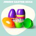JOYIN 12PCS 10" Jumbo Easter Eggs, Bright Plastic Giant Eggs Empty Fillable for Easter Eggs Hunt, Filling Treats Party Favor Classroom Prize Supplies Decoration