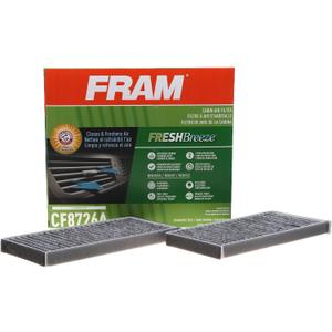FRAM Fresh Breeze Cabin Air Filter Replacement for Car Passenger Compartment w/ Arm and Hammer Baking Soda, Easy Install, CF8726A for Select Chevrolet and Suzuki Vehicles