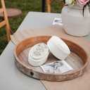 Velvet Wedding Ring Box - Octagon 3 Slots Engagement Ring Boxes with Hinged Lid for Proposal Engagement Wedding, Proposal Ring Box-PRB009-Beige-3 Slots