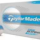 TaylorMade Tour Response Golf Balls, Enhanced 360° ClearPath Alignment, Speed Wrapped Core for Distance and Feel, Pack of 12