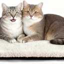 MORA PETS Self Heating Cat Bed Heated Puppy Crate Bed Mat Cat Blanket Self Warming Pet Pad Mat Thermal Kitten Pad with Removable Cover Non-Slip Washable 74 x 47cm