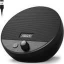 Jeecoo A10 USB Plug-N-Play Laptop Speakers Bluetooth Computer Speakers with Small & Portable, Easy-Access Volume Knob, Small Speaker for PC Desktop Monitor Mobile Devices(Single), Black