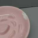 Layhit 2 Pack Raised Slow Feeder Cat Bowls Ceramic Elevated Cat Food Bowls Anti Vomiting Slow Feeder for Dog and Kitten for Dry and Wet Food(Green, Pink)