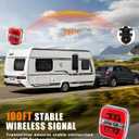 4 PIN Wireless Trailer Lights, Adjustable Magnetic LED Trailer Lights with Reflectors, [5 Modes] Magnetic Lights for Trailer, Rechargeable(Type C) Tow Tail Lights Kit for Trucks, RVs, Campers