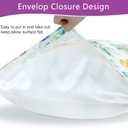 MANSPHIL Pink Blue Floral Silk Pillowcase King, Reversible Satin Pillow Cases for Hair and Skin Envelope Closure, 22 Momme 6A Grade 100% Silk, 20"x36"