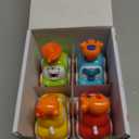 ALASOU 4 PCS Animal Car Toys for 1 Year Old Boy Girl|Baby Toys 1 Year Old Boy Gifts for Toddlers 1-3|Vehicle Toy Set for Toddler Toys 1-2|1st Birthday Gift for Infant 12 18 Months