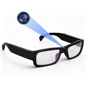 Smart Glasses with Camera - 1080P HD Video Recording and Photo Taking, 64GB Memory Card Video Camera Glasses for Men Women Indoor Outdoor Cycling Hiking Travel