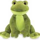 Bearington Ribbity Plush Frog Stuffed Animal - 8.5" Realistic Soft Green Tree Body Frog Plushie with Beanbag Weight and Upright Pose - Lifelike Toad Stuffed Animal Toy Gift for Kids and Nature Lovers