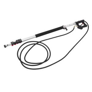 Pressure Washer Extension Wand, 5 Section Retractable with 5 Spray Nozzle Tips & 2 Hose Adapters, Telescoping Power Washer Lance for Soffits, Ledges, Drains