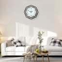 Large Wall Clock for Living Room Decor Modern Big Wall Clock for Kitchen Bedroom Home Decoration Extra Giant Black Clock Battery Operated for Dining Room Bathroom Office Decorative 18 Inch