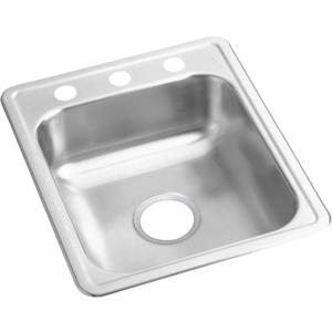Elkay D117211 Dayton Single Bowl Drop-in Stainless Steel Bar Sink 17 x 21