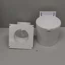 Dryer Vent Cover 4 inch with UV RESISTANT - Outdoor Dryer Vent Cover Natural Energy Saving, Dryer Vent Seal for Home Exterior (White)