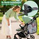 Guiseapue Baby Side Sling Stroller Cargo Net: Universal Stroller Organizer Attachment for Storage, Mesh Bag Storage Caddy, Stroller Accessories Fits for Uppababy MINU, Butterfly, YOYO, Nuna
