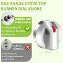 DG64-00473A Compatible for Samsung Gas Stove Knobs Replacements/Sam.Sung Stove K.nobs Replacements/Sam.Sung Oven Knob Replacements/SAMS.ung K.nobs for Gas Stove,5Packs