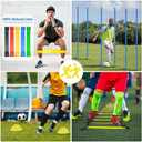 Soccer Agility Training Poles Equipment |Adjustable Soccer Equipment for Training Includes 6 Flexible Agility Poles (Multicolour)