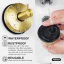 YOHOM Suction Cup Hooks for Shower Towel Holder Stainless Steel Vacuum Bathroom Shower Hook Suction Washcloth Hanger Kitchen Towel Rack for Robe Loofah Wreath Glass Door Window Wall Brushed Gold 2Pcs