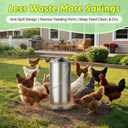 8.8 LB Stainless Steel Chicken Feeder, Gravity-Fed Poultry Feeder for Chickens & Ducks, Rust-Resistant Weatherproof Metal Feed Box with Handle, Large Capacity, Dry Feed Only