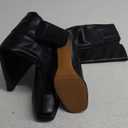 mikarka Black Boots Knee High Boots Women Square Toe Chunky Heel Boot Womens Fall Boots for Dailywear Work Party Size 8.5