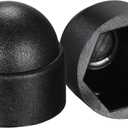 uxcell Plastic Dome Nut Protection Cap Covers, M10x17mm Nut Cover Black 100pcs