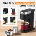 CAPMESSO Reusable K Cups for Keurig: 2025 Updated My K cup Metal Coffee Filter Refillable Coffee Pods with 5 Holes - for K Supreme/K Slim/K-Duo Gen2/K-Brew Chill with MultiStream Technology (2 Pack)