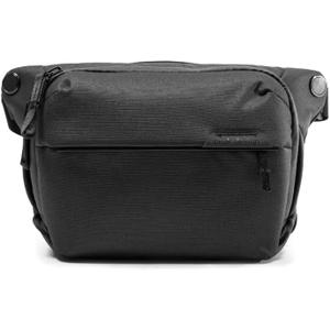 Peak Design Everyday Sling 3L, Black, Padded Adjustable Shoulder Strap for Crossbody or Waist Carry, FlexFold Divider, Ideal for Carrying Cameras or Everyday Essentials, Sling Bag for Men and Women