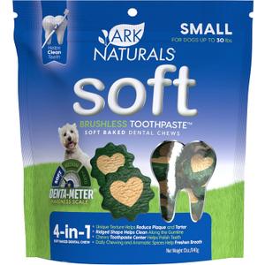 Ark Naturals Soft Brushless Toothpaste, Dog Dental Chews for Small Breeds, Freshens Breath, Unique Texture Helps Reduce Plaque & Tartar, 12oz, 1 Pack