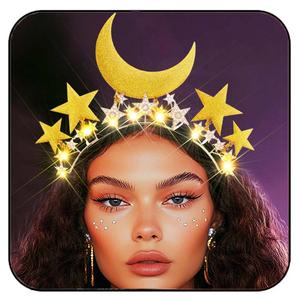 GORTIN Light up Star Headband Gold Halo Crown Headbands LED Moon Costume Hair Accessories for Women (Gold1, Free size)