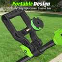 SEYVUM String Trimmer, 20V 12-inch Cordless Weed Trimmer with Auto Line Feed, 2 X 2.0Ah Battery Powered Lawn Edger with 5 Pcs Spool Line & 8 Pcs Plastic Blades, Fast Charger Included, Green