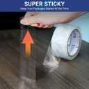 Heavy Duty Clear Packing Tape with Dispenser Combo for Shipping, Moving & Storage,Thicker Clear Packing Tape, 1.88 inches Wide, 60 Yards Per Roll, 6 Pack 360 Total Yards