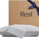 REST Evercool+ Cooling Pillowcases Standard - 2 Pillowcases for Sensitive Skin, Silver Infused Fabric for Hygienic Sleep, Silky Smooth for Curly Hair, High Elastic for Snug Fit (19x29 inches) (Light Gray)