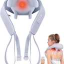 Electric Shiatsu Back and Neck Massager, Cordless Shoulder Massager with Heat, Deep Tissue 3D Kneading Massage Pillow for Shoulder, Leg, Body Muscle Pain Relief, Gifts for Men Women (Grey)