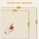 TINYHARBO Premium Foam Baby Play Mat 50" x 50" with Removable Cover, Extra Thick Padding Playpen Mat, Non-Slip Floor Mat, Stylish & Easy to Clean for Crawling Baby, Infants & Toddlers, Beige