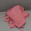 36 Inch Christmas Tree Skirt, Chunky Rustic Twisted Woven Round Tree Skirt with Tie Closure for Family Gatherings, Holiday Parties, Christmas Decorations (Pink)