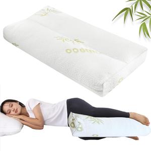 MINUPWELL Knee Pillow for Side Sleepers - 3" Height Between Leg & Under Knee Pillow for Back Sleepers - with 850G 7D Fiber for Relieving Leg, Back, and Knee Pain - Rayon Derived from Bamboo (Green-cooling)