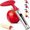 SCHVUBENR Premium Apple Corer Tool - Easy to Use and Clean - Sturdy Apple Core Remover with Sharp Serrated Blades - Stainless Steel Corers for Apple and Pear - Core Fruits with Ease(Red)