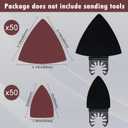 4 x 100 Pcs Mouse Detail Sander Sandpaper, Oscillating Multi Tool Sanding Pads, 3-1/8 inch & 2 Inch Triangular Sanding Sheets Kit, Assorted 60/80/120/180/240 Sanding Pads for Mouse Sander