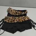 Sexy Cheetah Two Piece Set Concert Festival Leopard Tube Top Club Outfit Going Out Micro Shorts Rave Small