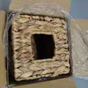 Wicker Tissue Box Cover with Scalloped Lid 6 x 6 x 6 Inch Square Rattan Tissue Box Holder with Turn Over Top for Facial Napkins Boho Decorative Boxes on Table and Bathroom