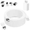 25ft Power Extension Cable with Adapter for eufy SoloCam S340/S220, E30, C210, for eufy Cam S350, E220, Weatherproof Charging Cord for eufyCam 3C/S300, 3/S330, Built-in Short-Circuit Protect Adapter