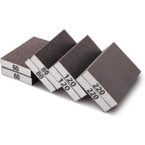 8PCS Sanding Sponge, Sanding Blocks of 60/80/120/220 Assorted Grits, Flexible & Reusable, Sandpaper Block for Wood Drywall Metal, Hand Sand Block for Wet or Dry Sanding, Flat or Curved Surfaces