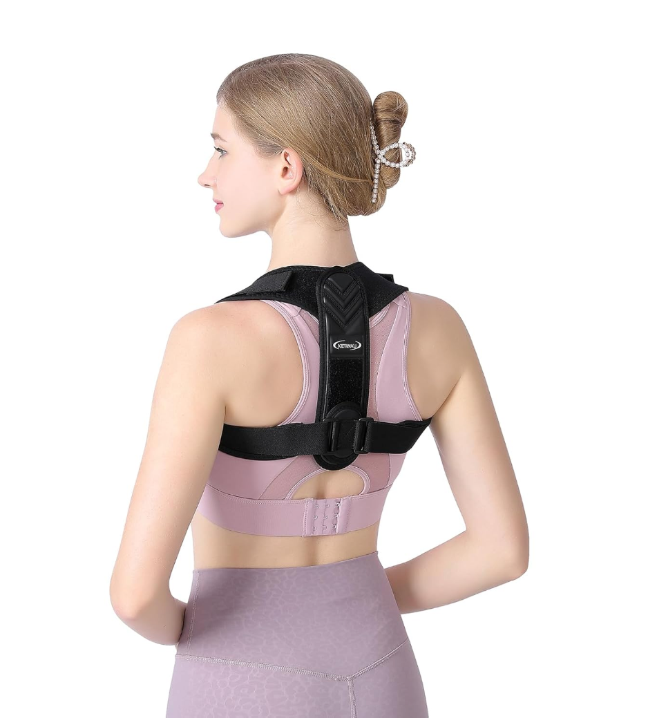 Alsoay Posture Corrector for Women and Men, Adjustable Upper Back Brace for Clavicle Support, Back Straightener Providing Pain Relief from Neck, Back, and Shoulder