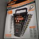 HORUSDY 12-Piece SAE Ratcheting Wrench Set | 1/4 to 7/8 | Ratchet Combination Wrenches Set with Organizer | 72-Teeth | Chrome Vanadium Steel