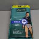 Depend Fresh Protection Adult Diapers, Incontinence Underwear for Men, Disposable, Maximum, Small/Medium, Grey, 32 Count