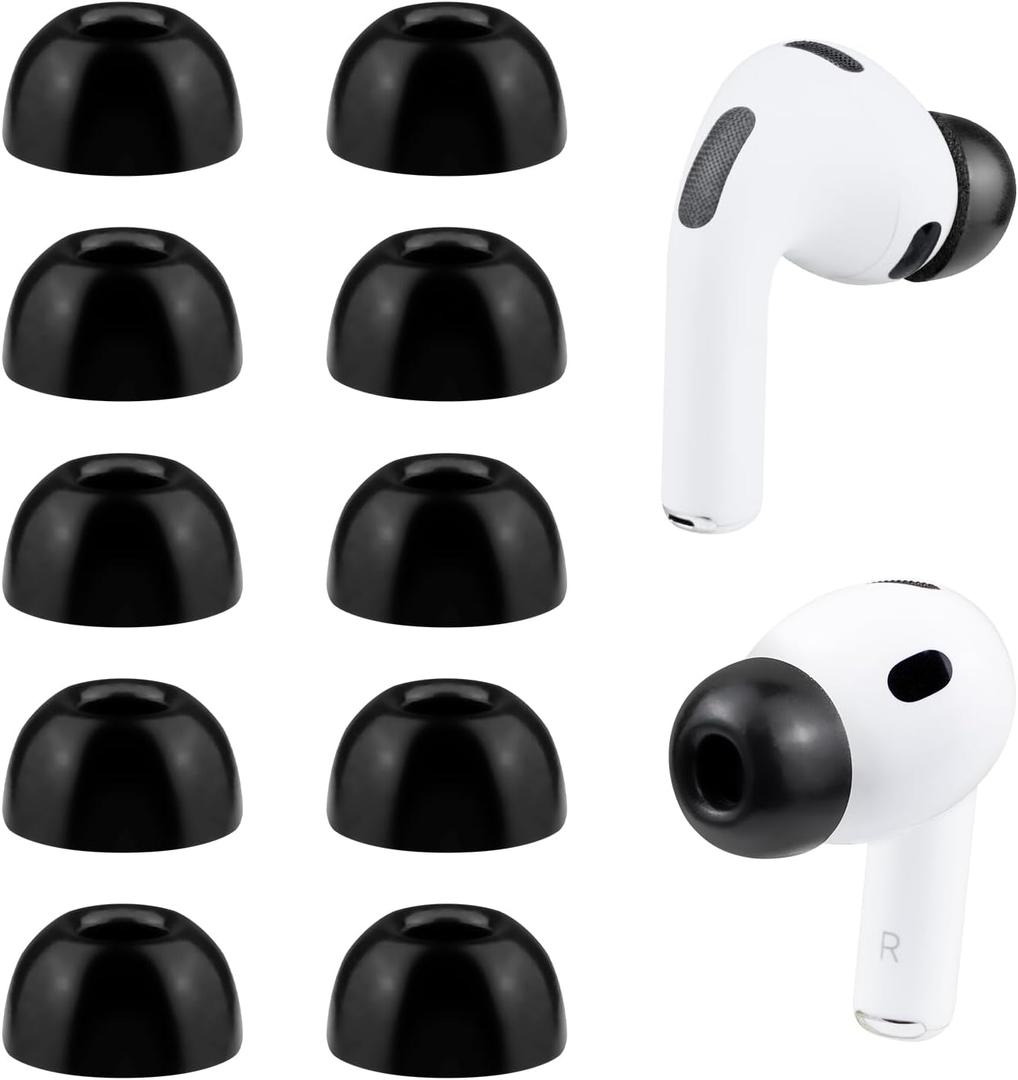 SOULWIT 5 Pairs Memory Foam Eartips for AirPods Pro 3 (3rd Generation 2025), Pro3 Replacement Earbud Ear Tips Accessories (Black/XS)