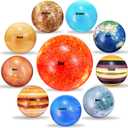 10PCS Solar System Planet Stress Balls,Stress Relief Planets Balls Educational Toys,Anti Stress Solar Educational Balls for Adults,Kids Early Study,Party Game,Birthday Gifts