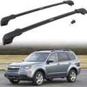 HEKA Roof Racks Cross Bars Fit for Forester 2009-2013 All-Aluminum Lockable Roof Rails with Side Rails Rooftop Black Luggage Kayaks Bikes Canoe Surfboards
