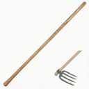 55-Inch Pure Solid Wood Replacement Handle for Garden Hoe Digging Spading, Surface Coated with Protective Paint, Clear Finish, Convenient and Durable (Spade & Fork Head Not Included)