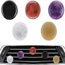 LuneClat Colorful Crystal Car Vent Clips - 5Pcs Natural Quartz Stone Air Freshe Dashboard Decorations, Cute Cars Interior Decoration Accessories for Women Lover and Friend Gifts