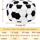 Jorbest Soccer Bean Bag Chair for Kids and Teens, Memory Foam Bean Bag Chairs with Washable Velvet Cover, Soccer Bean Bag Sofa for Lounging, Gaming, Reading, Sports Room Decor, X-Large 30" W x 18" H